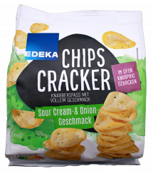 Edeka Chips Cracker Sour Cream & Onion Geschmack 6 x 125g Tüten