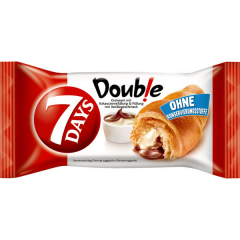 7 DAYS Double Croissant mit Kakao - Vanille Crèmefüllung, 10 x 60g Packungen