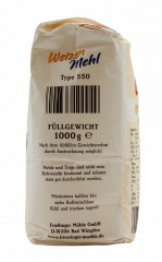 Mühlen König hochwertiges Weizenmehl Type 550 5 x 1000g Packungen