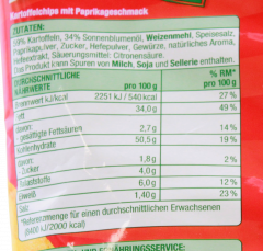 Gut & Günstig Chips for Friends Paprikachips 10 x 200g Tüten