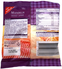 Gut & Günstig Mandeln gehobelt 25 x 100g Tüten