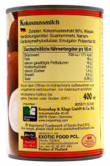 Exotic Food Kokosnussmilch 6 x 400ml Dosen