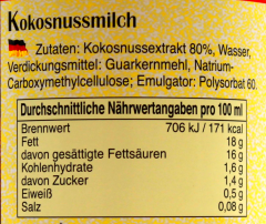 Exotic Food Kokosnussmilch 6 x 400ml Dosen