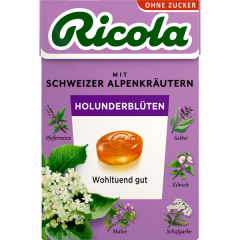 Ricola Holunderblüten ohne Zucker 20 x 50g Boxen