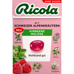 Ricola Himbeere Melisse ohne Zucker 20 x 50g Boxen