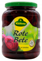 Kühne Rote Bete Scheiben, 4 x 430g Gläser