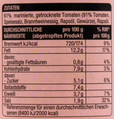 Gut & Günstig Getrocknete Tomaten in Öl 6 x 180g Gläser